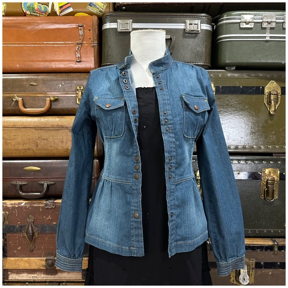 2004 Anthro “Perfect Denim Jacket” by Louie - Picture 5 of 11